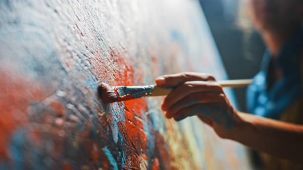 Painting Process on Canvas
